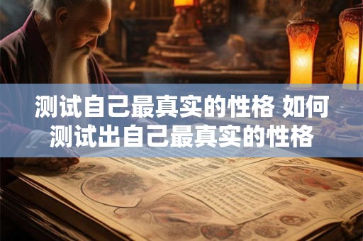 测试自己最真实的性格 如何测试出自己最真实的性格