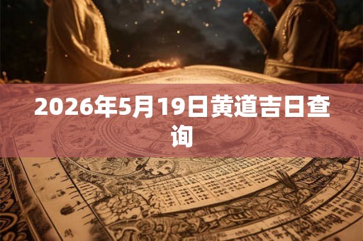 2026年5月19日黄道吉日查询