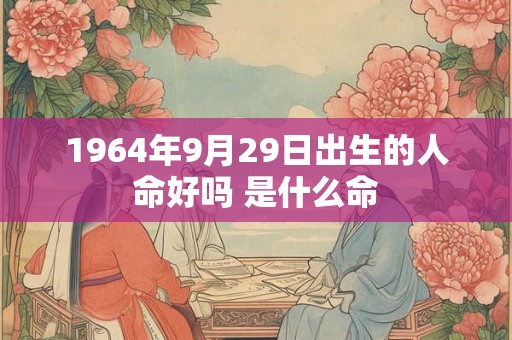 1964年9月29日出生的人命好吗 是什么命