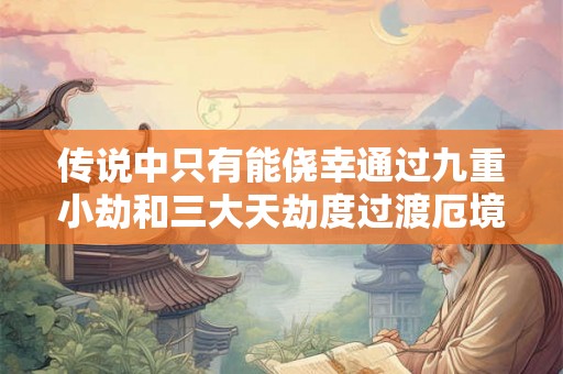 传说中只有能侥幸通过九重小劫和三大天劫度过渡厄境
