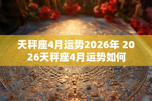 天秤座4月运势2026年 2026天秤座4月运势如何