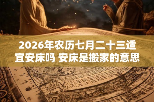 2026年农历七月二十三适宜安床吗 安床是搬家的意思吗 2026年农历七月二十三适宜安床吗 安床是搬家的意思吗