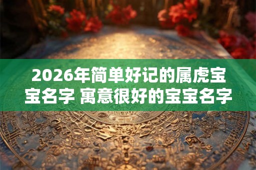 2026年简单好记的属虎宝宝名字 寓意很好的宝宝名字