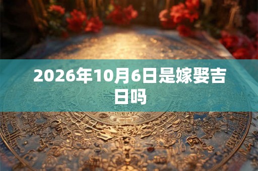 2026年10月6日是嫁娶吉日吗