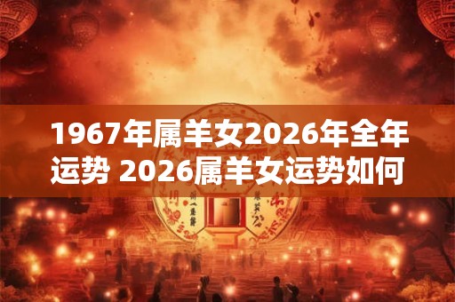 1967年属羊女2026年全年运势 2026属羊女运势如何