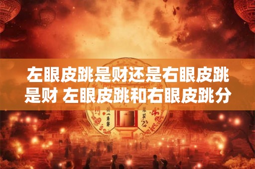 左眼皮跳是财还是右眼皮跳是财 左眼皮跳和右眼皮跳分别预示什么财运