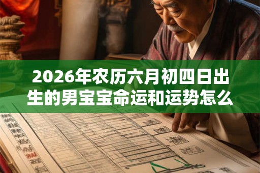 2026年农历六月初四日出生的男宝宝命运和运势怎么样