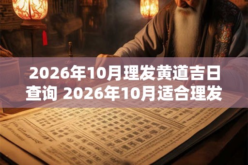 2026年10月理发黄道吉日查询 2026年10月适合理发的好日子