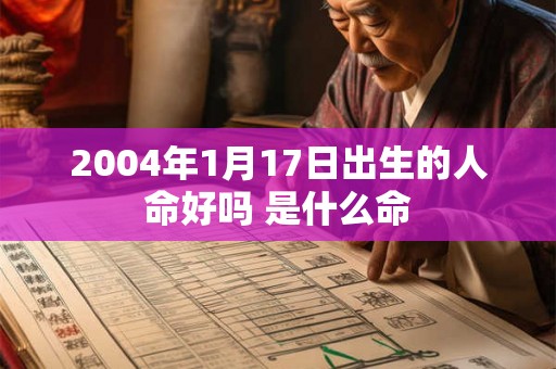 2004年1月17日出生的人命好吗 是什么命