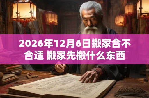 2026年12月6日搬家合不合适 搬家先搬什么东西