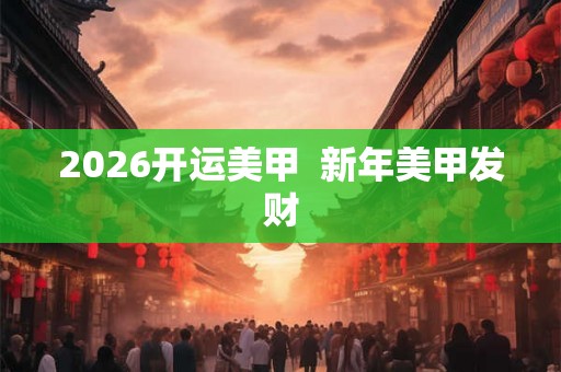 2026开运美甲  新年美甲发财