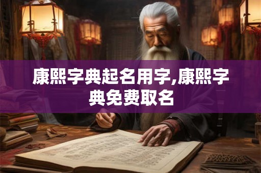 康熙字典起名用字,康熙字典免费取名