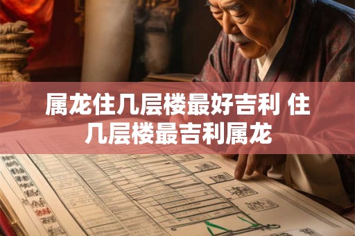 属龙住几层楼最好吉利 住几层楼最吉利属龙