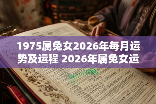 1975属兔女2026年每月运势及运程 2026年属兔女运势如何