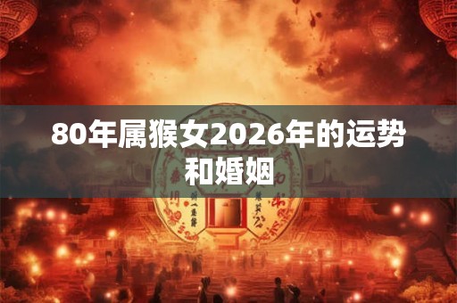 80年属猴女2026年的运势和婚姻