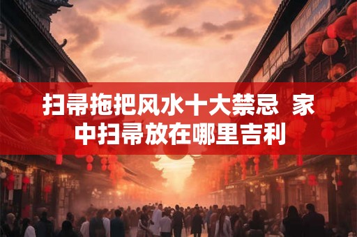 扫帚拖把风水十大禁忌  家中扫帚放在哪里吉利