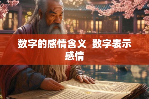 数字的感情含义  数字表示感情