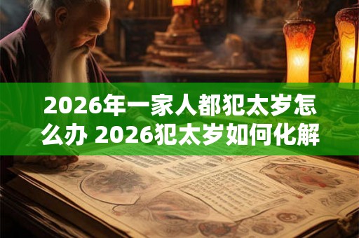 2026年一家人都犯太岁怎么办 2026犯太岁如何化解