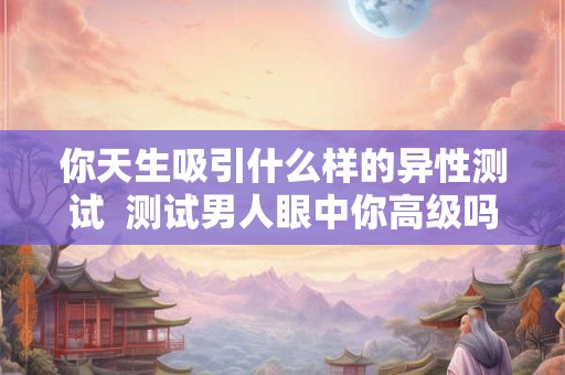 你天生吸引什么样的异性测试  测试男人眼中你高级吗