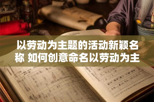 以劳动为主题的活动新颖名称 如何创意命名以劳动为主题的活动