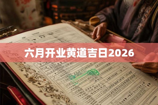 六月开业黄道吉日2026