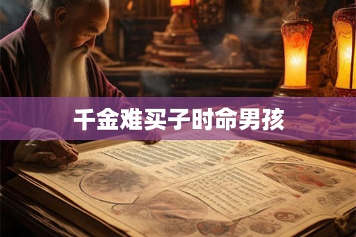 千金难买子时命男孩