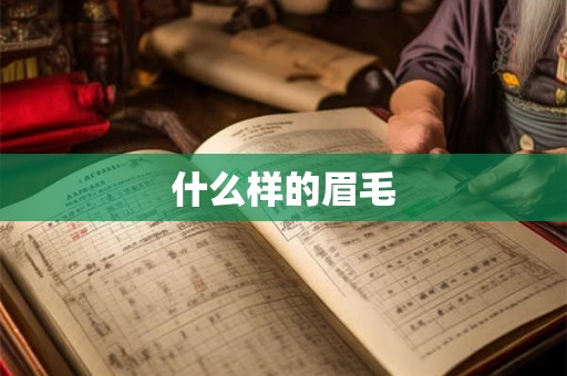 什么样的眉毛