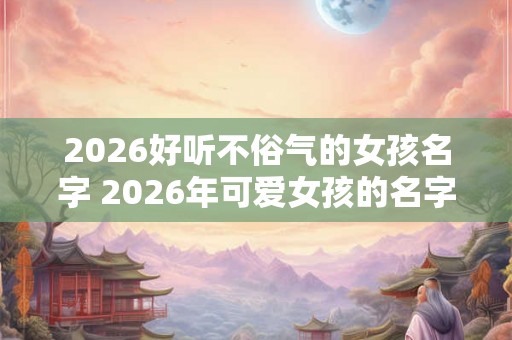 2026好听不俗气的女孩名字 2026年可爱女孩的名字有哪些