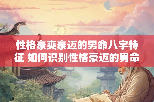 性格豪爽豪迈的男命八字特征 如何识别性格豪迈的男命八字