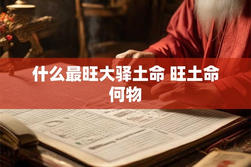 什么最旺大驿土命 旺土命何物