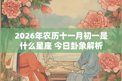 2026年农历十一月初一是什么星座 今日卦象解析 2026年农历十一月初一是什么星座 今日卦象解析