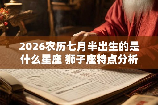 2026农历七月半出生的是什么星座 狮子座特点分析