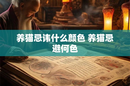 养猫忌讳什么颜色 养猫忌避何色