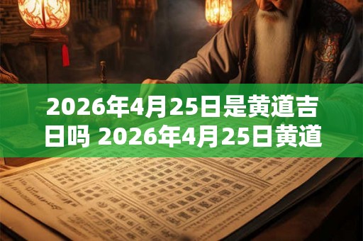 2026年4月25日是黄道吉日吗 2026年4月25日黄道吉日吗