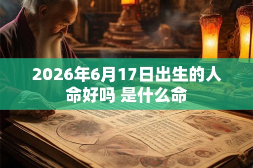 2026年6月17日出生的人命好吗 是什么命