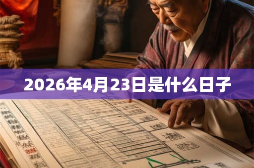 2026年4月23日是什么日子