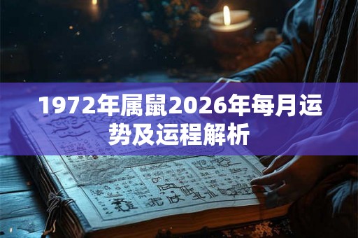 1972年属鼠2026年每月运势及运程解析