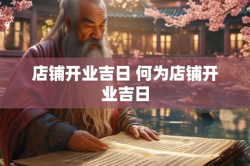 店铺开业吉日 何为店铺开业吉日