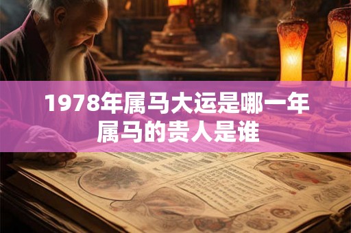 1978年属马大运是哪一年 属马的贵人是谁