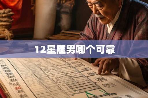 12星座男哪个可靠