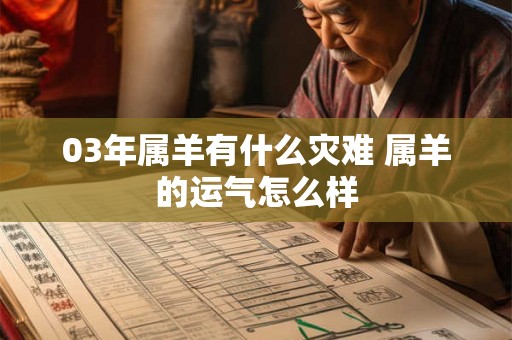 03年属羊有什么灾难 属羊的运气怎么样