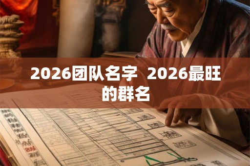 2026团队名字  2026最旺的群名