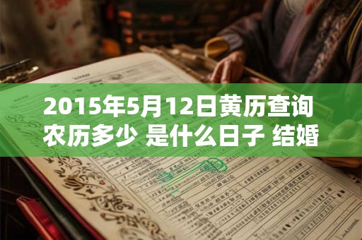 2015年5月12日黄历查询 农历多少 是什么日子 结婚吉时
