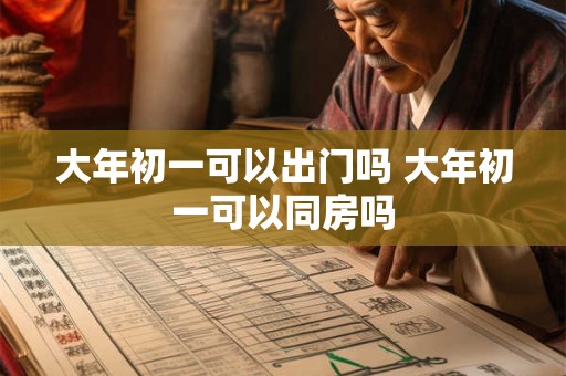 大年初一可以出门吗 大年初一可以同房吗