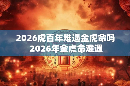 2026虎百年难遇金虎命吗 2026年金虎命难遇