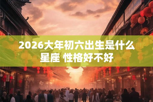 2026大年初六出生是什么星座 性格好不好