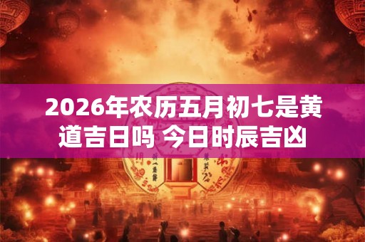 2026年农历五月初七是黄道吉日吗 今日时辰吉凶