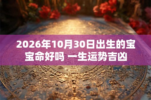 2026年10月30日出生的宝宝命好吗 一生运势吉凶