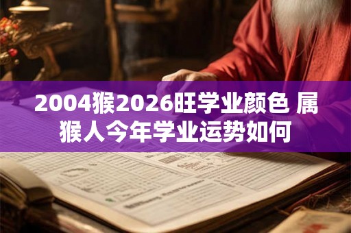 2004猴2026旺学业颜色 属猴人今年学业运势如何 2004猴2026旺学业颜色 属猴人今年学业运势如何