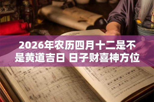 2026年农历四月十二是不是黄道吉日 日子财喜神方位